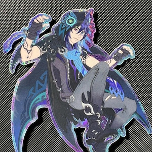 Adesivo in vinile glitterato Ororon Genshin