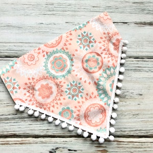 Coral Medallion Cat Bandana | Coral Medallion Dog Bandana | Medallion Cat Bandana | Gotcha Day Gift | Cat Bandana | Dog Bandana | Gift