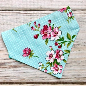 Dogwood Cat Bandana | Dogwood Dog Bandana | Blue Floral Cat Bandana | Blue Floral Dog Bandana | Cat Bandana | Dog Bandana | Gotcha Day Gift