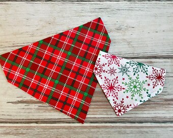 Christmas Bandana | Dog Bandana | Christmas Cat Bandana | Christmas Gift Cat Bandana |Christmas Dog Bandana | PlaidCat Bandana | Pet Gift