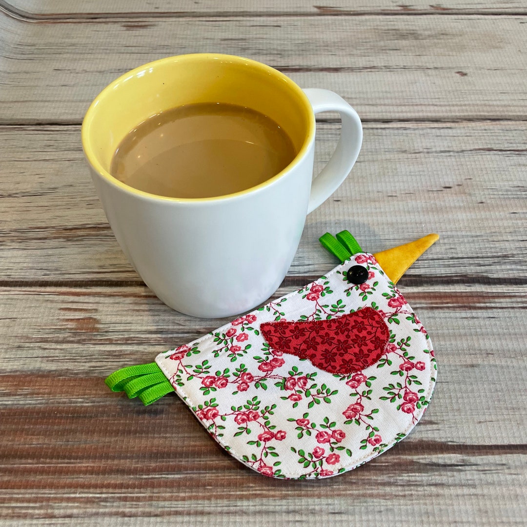 Chicken Mug Rug Mug Rug Coffee Mug Rug Cottagecore Etsy
