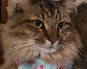 Lobster Cat Bandana | Lobster Dog Bandana | Lobster Pet Bandana | Red Lobster Bandana | Lobster Reversible Bandana | Seahorse Cat Bandana