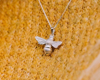 Sterling Silver Bumble Bee Necklace