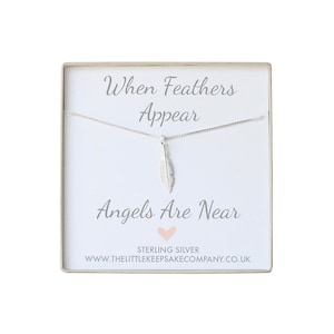 When Feathers Appear Necklace - Mini Silver Feather