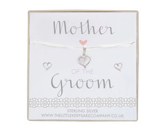 Sterling Silver Cut Out Heart Gift Set - Mother Of The Groom