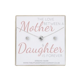 Alov Bracciale Argento Sterling Con Zirconi E Scritta 'Mother And Daughter Forever Love' - Gioiello Regalo Per Mamma E Figlia