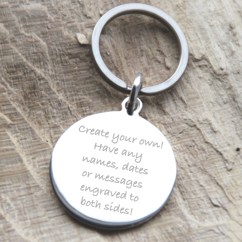 Key Ring Written Stainless Steel Engraved ‘just Words’ Keyring - Etsy