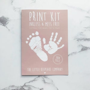 Baby Handprint & Footprint Keepsake Solo Frame (Natural Pine) by KeaBabies