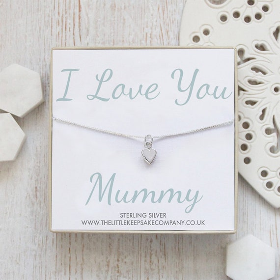 Mothers Day Necklace, Mothers Day Gift, Mum Jewellery, Silver Mom Necklace,  Baby Shower Gift, Personalised Mum Necklace, Mum Heart Necklace - Etsy