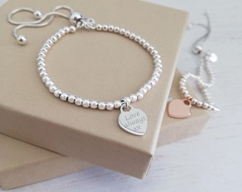 Silver Bracelet Girlfriend | Etsy