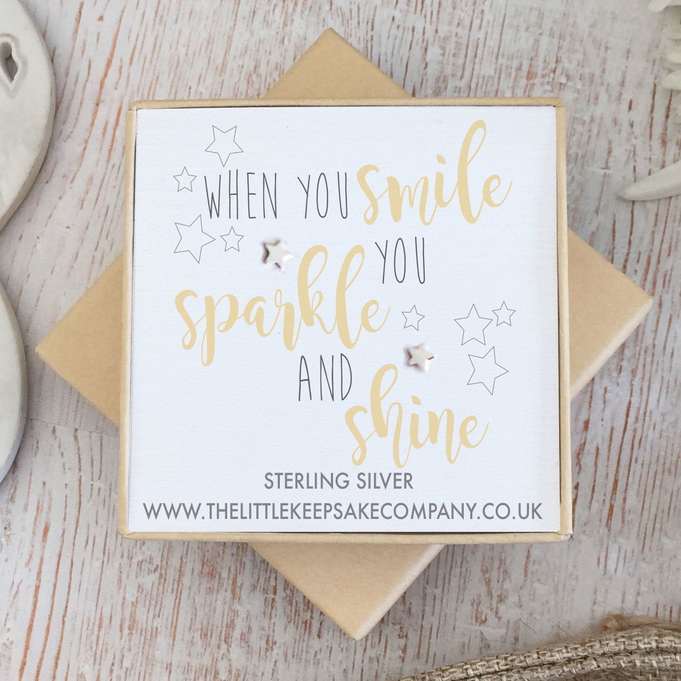 Sterling Silver Quote Earrings when You Smile You Sparkle Shine Etsy