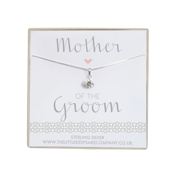 Sterling Silver & Cz Necklace – Mother Of The Groom