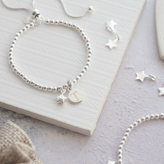 Initial slider best sale bracelet