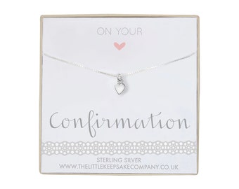 Sterling Silver Confirmation Heart Necklace – ‘On Your Confirmation’