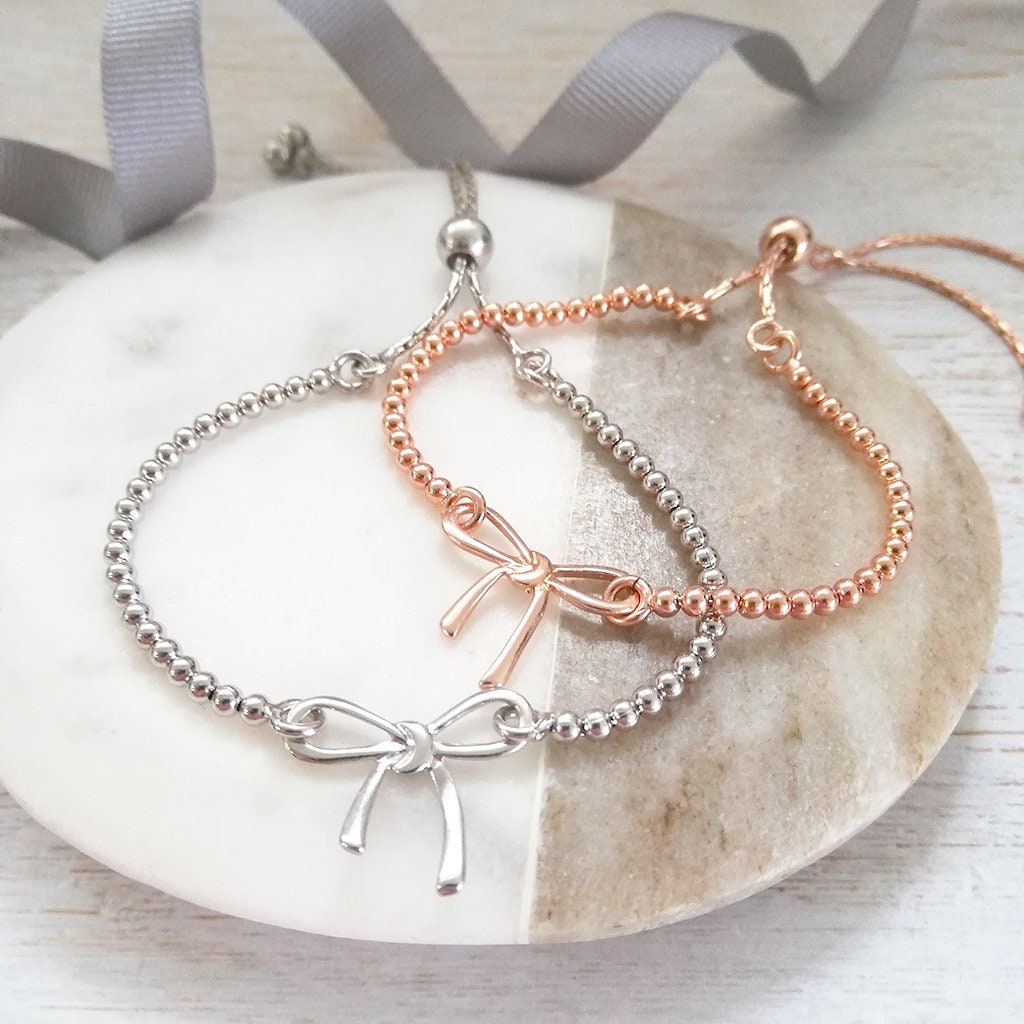 Sparkling bow slider best sale bracelet