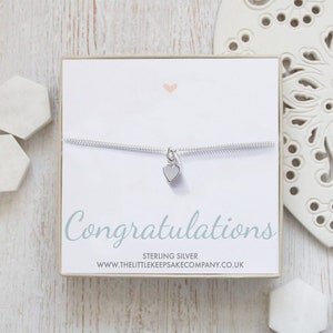 Sterling Silver Quote Bracelet - 'Congratulations'