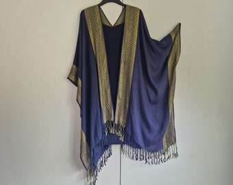 Luxuary Navy and Gold Tassel Kimono Cardigan, Luxury Kimono, Free size, Limited edition.