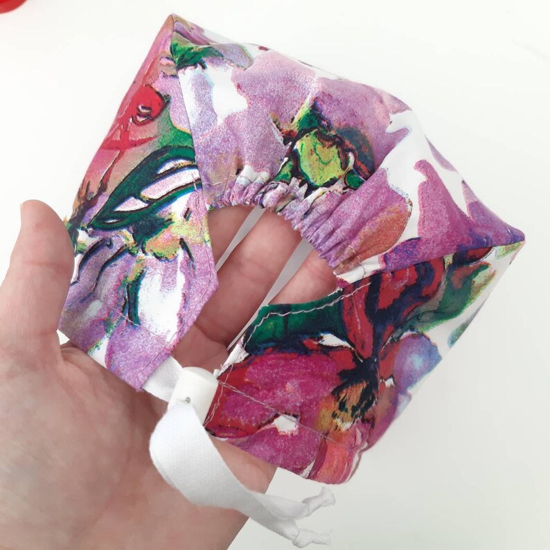 Big Purple and Pink Flowers Scrub Cap Surgical Cap with toggle, Big Purple and Pink Flowers Scrub Cap Surgical Cap with toggle,