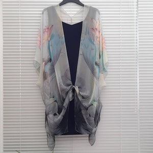 Lotus Water Lilly Kimono Cardigan, Kaftan Caftan, Overdress, Free size, Kimono Jacket, rainbow dream -LIMITED EDITION-