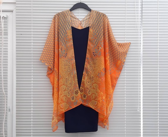 Orange kimono cardigan online