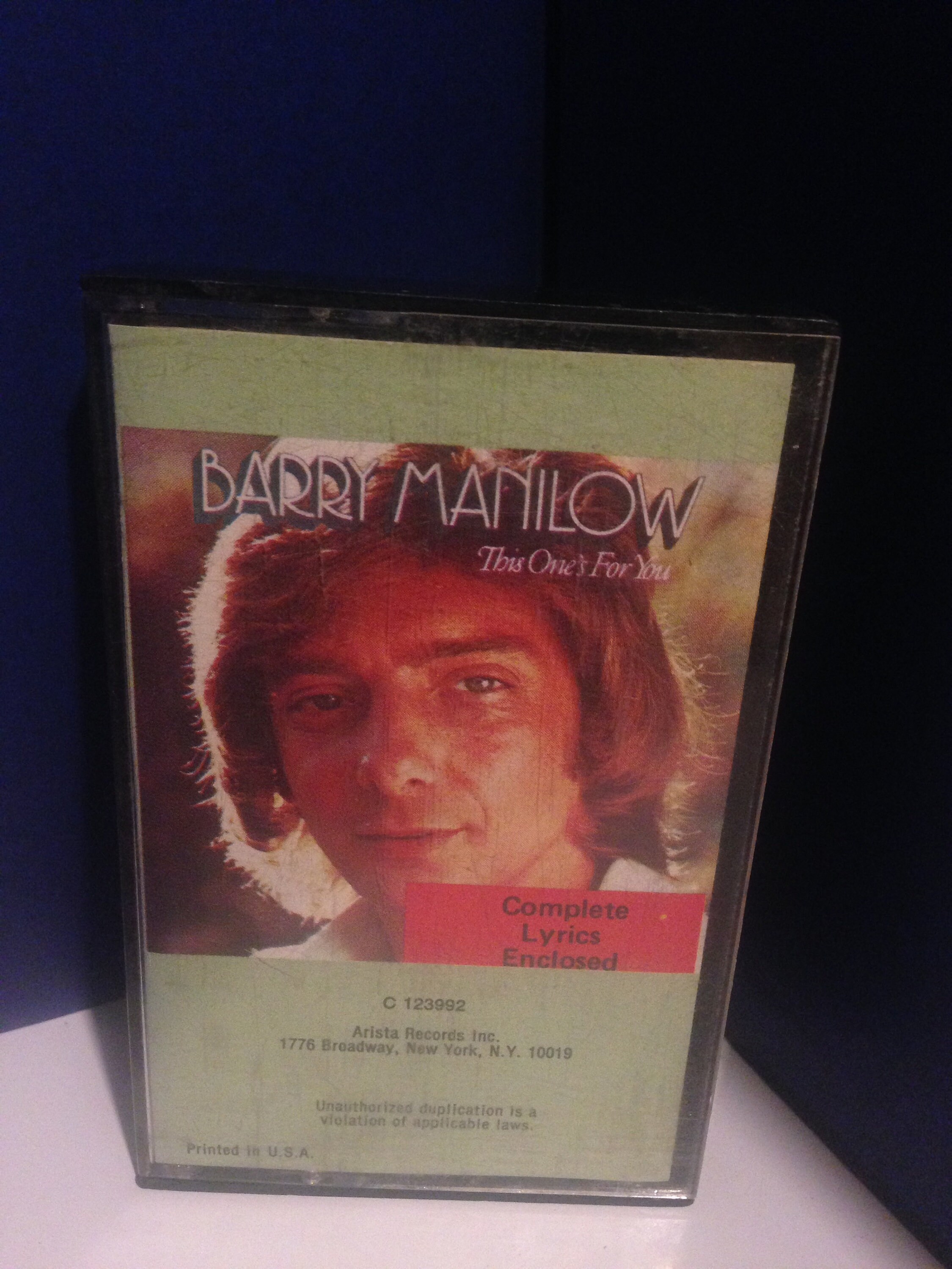 Barry Manilow Cassette Tapes This Ones For You Etsy