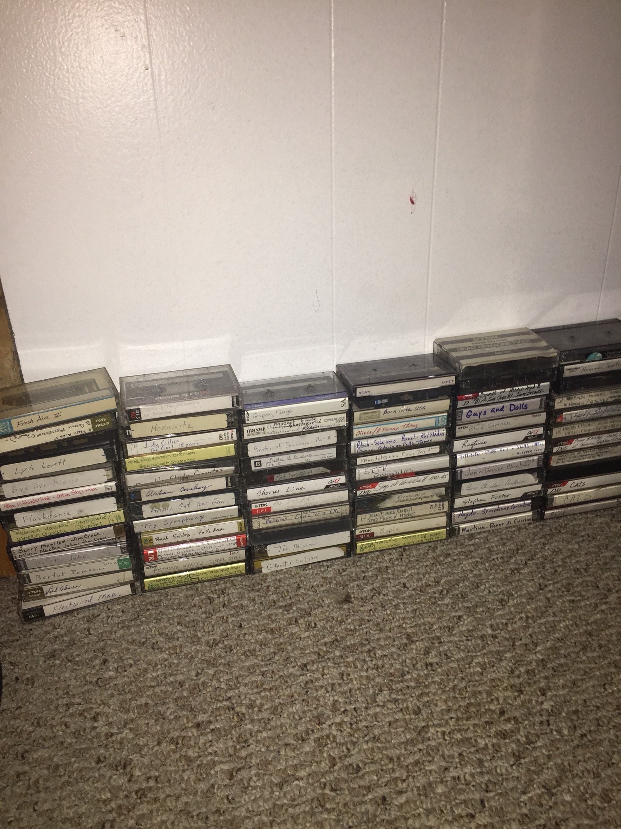 Lot of Miscellaneous Cassette Tapes