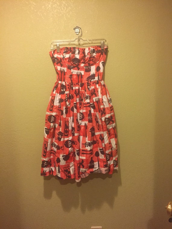 Bernie Dexter vintage mini strapless dress