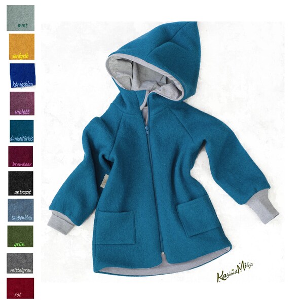 COLOR CHOICE Walk jacket with pockets also with round hooded jacket