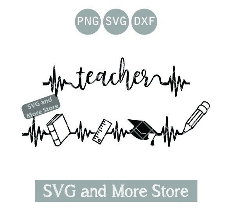 Download Heartbeat teacher svg Beat teacher school elements Beat | Etsy