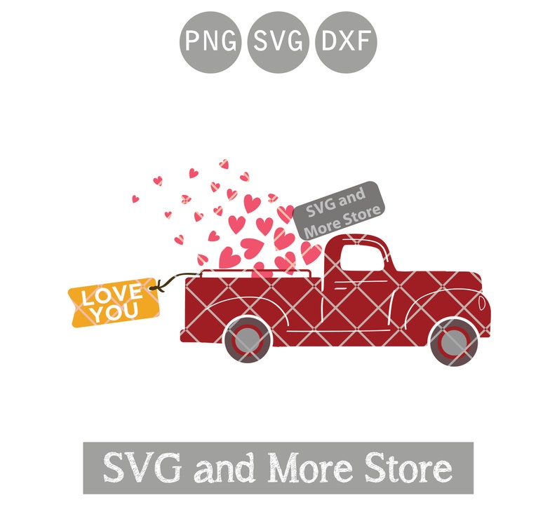 Cutting File For Waterslide Hearts Truck For Tumbler Cricut Red Old Vintage Truck Silhouette Cameo Svg Love Truck Svg For Cushion Art Collectibles Drawing Illustration Leadcampus Org