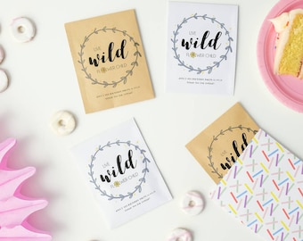 10 Personalised 'Live Wild' Seed Packet Party Favours