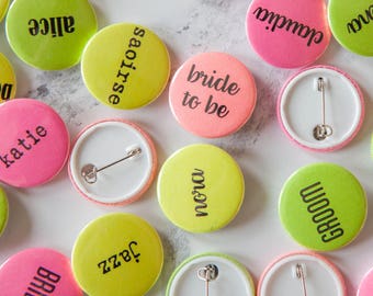 Personalised Neon Name Badges