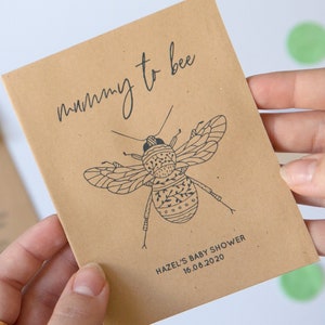 10 'Mummy To Bee' Wildflower Seed Baby Shower Favours