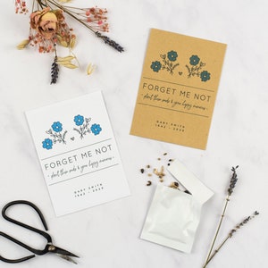 10 Dainty Forget Me Not Seed Memorial Gift