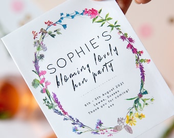 10 Wildflower Wreath Hen Party Seed Packets