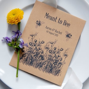 10 Meant To Bee Personalised Seed Packet Favours image 1