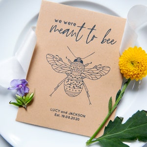 10 Floral Bee Wildflower Seed Wedding Favours