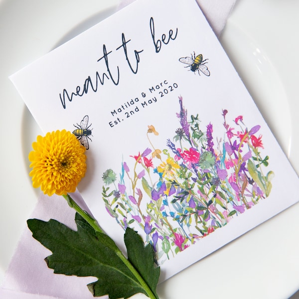 10 Colourful 'Meant To Bee' Wildflower Seed Favours