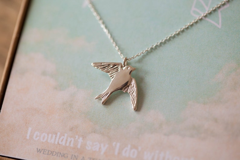 Swallow Necklace on Personalised Gift Card image 5