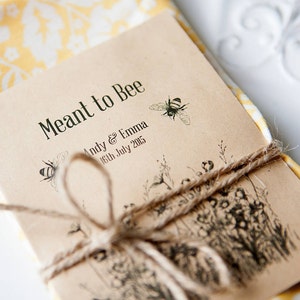 10 Meant To Bee Personalised Seed Packet Favours image 3