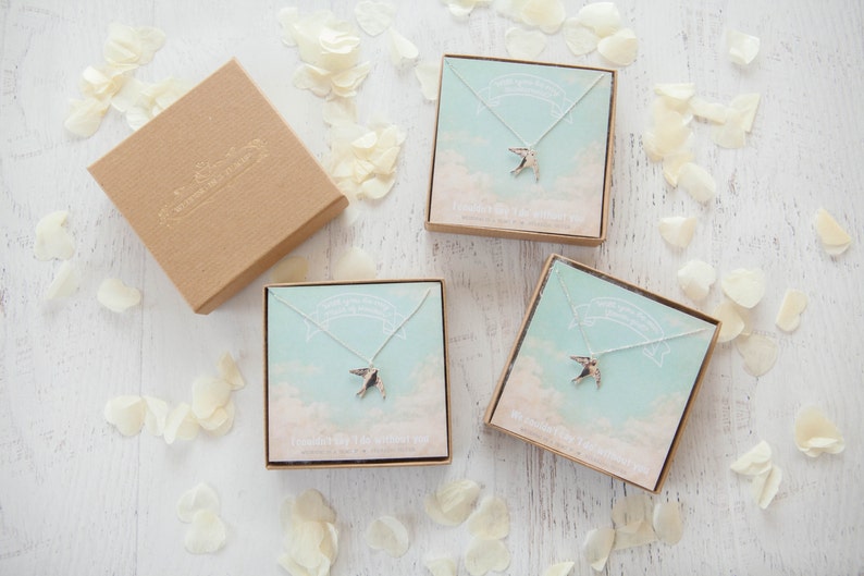 Swallow Necklace on Personalised Gift Card image 2