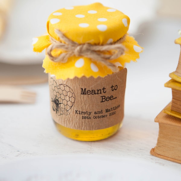 21 Autocollants de faveur au miel « Meant To Bee »