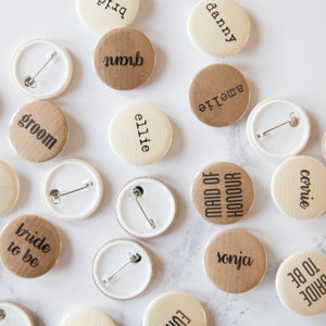 Personalised Coffee & Cream Name Badges