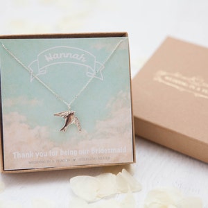 Swallow Necklace on Personalised Gift Card image 4