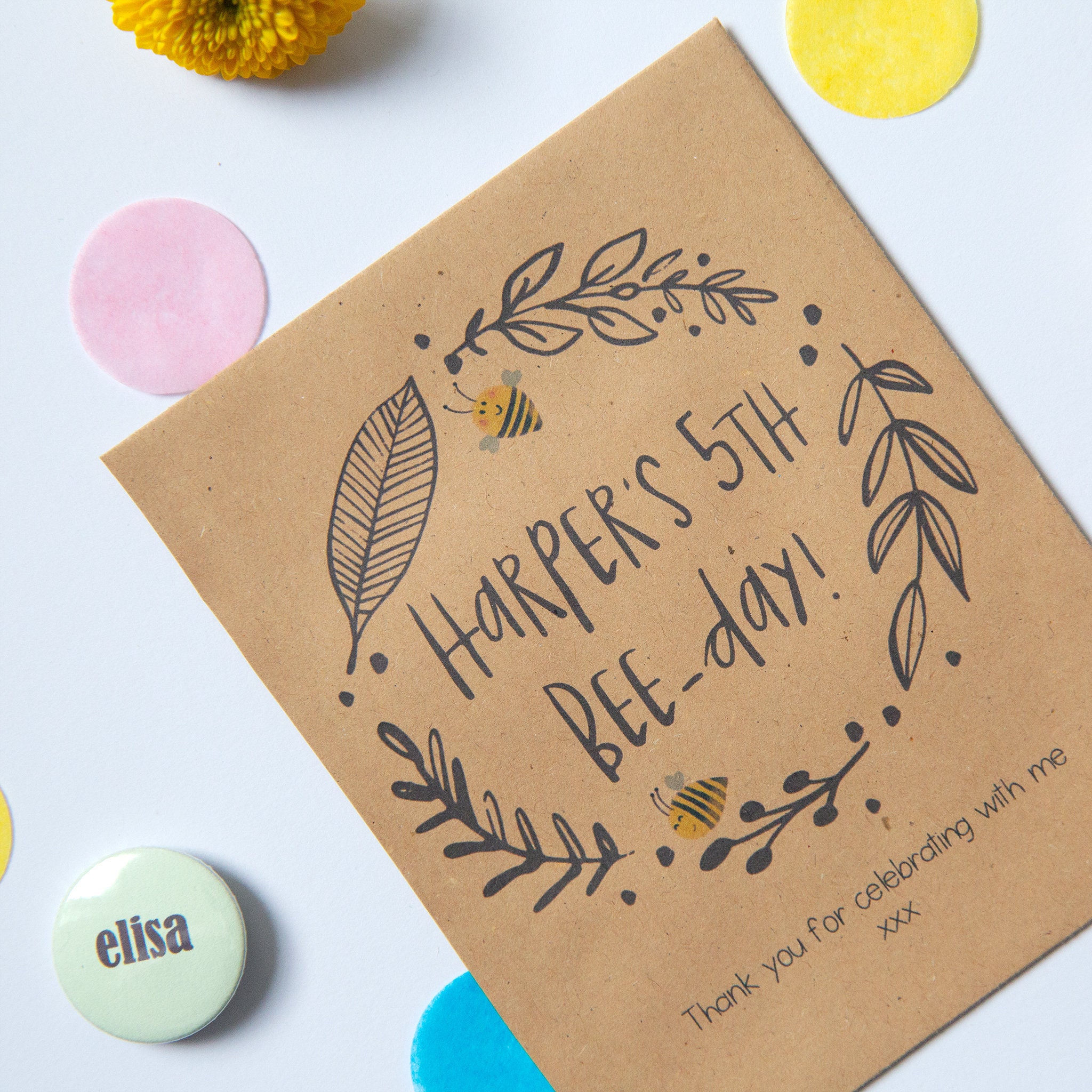 10 Wildflower Seed Packet Birthday Party Favours Etsy