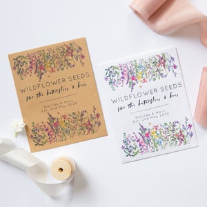 10 Wildflower Meadow Seed Packet Wedding Favours