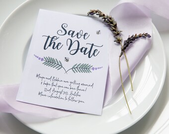 10 Save The Date Lavender Seed Packets