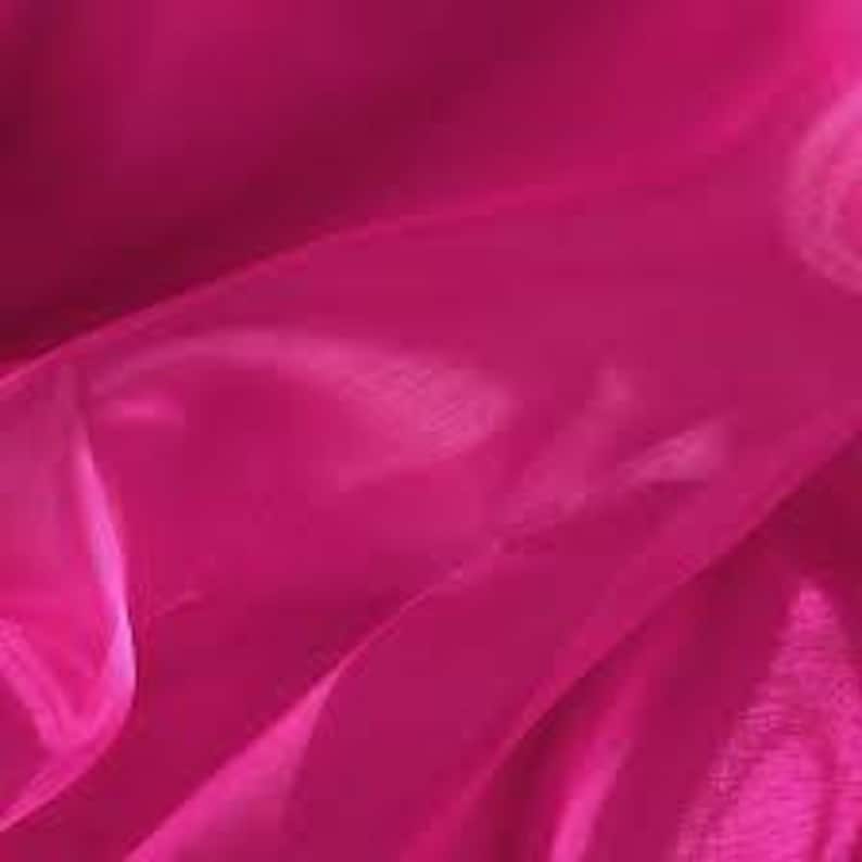 100 pieces hot pink organza chair bow sashes