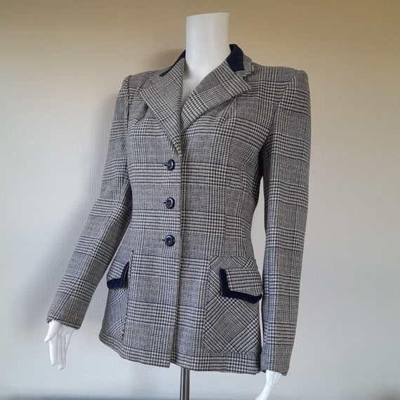 Checked Womens Jacket,  Tailored tweed jacket, 19… - image 1