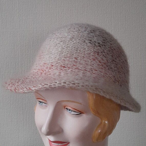 Vintage Trilby Hat, 1970s Knitted Tweed Hat, Wome… - image 5